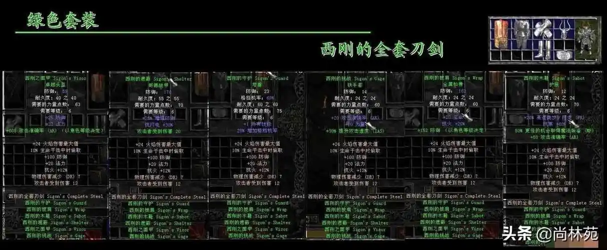 暗黑2山德的愚行套装效果暗黑破坏神2套装介绍