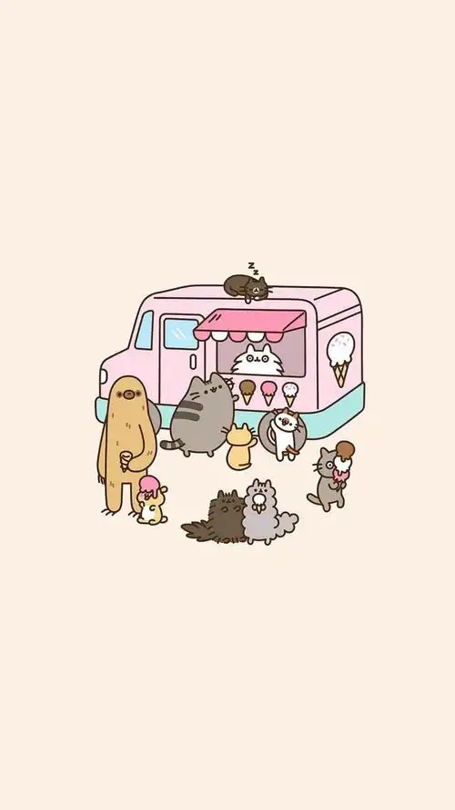 呆萌可爱卡通插画小动物