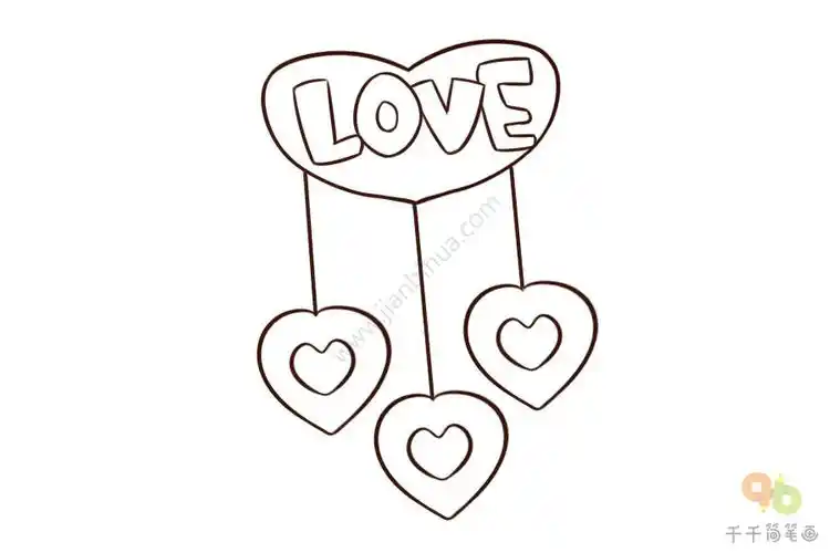 挂饰简笔画步骤图