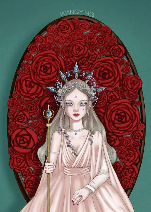 壁画上的女祭司