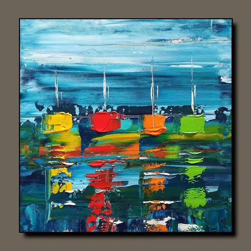 感受抽象油画之美感受画家对色彩的把控