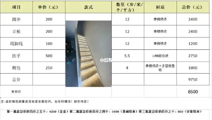 楼梯已定原木踏板超白玻原木扶手