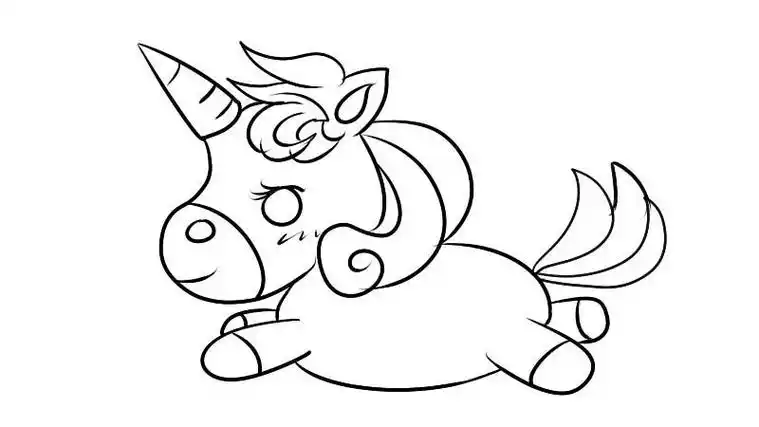 独角兽正面简笔画