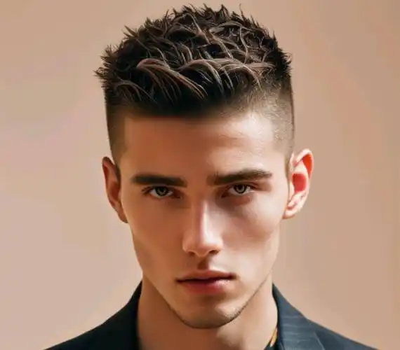 这种发型适合短发或稀疏的头发.