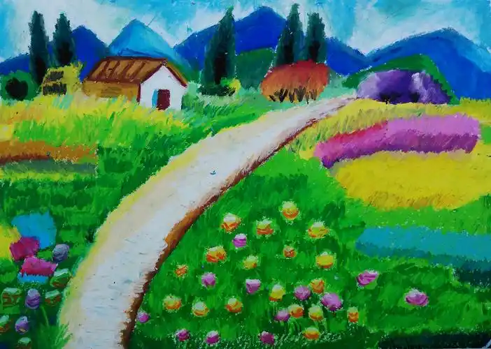 冬冬画坊专业基础班《重彩风景》学员作品