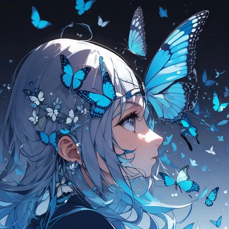 03蓝色蝴蝶,梦幻头像97
