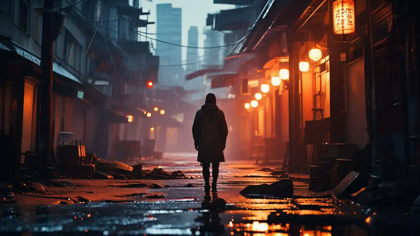 孤独背影,街景壁纸,伤感氛围拉满91