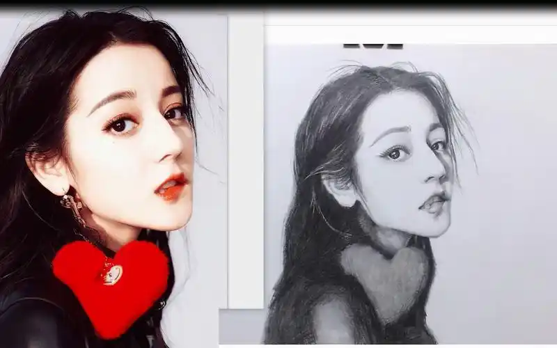 看素描大咖是如何画迪丽热巴的详细教程新手也能学会哦