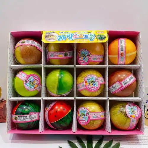 新款水果pu弹力球减压暴汗捏捏乐可爱慢回弹解压发泄玩具六一礼物