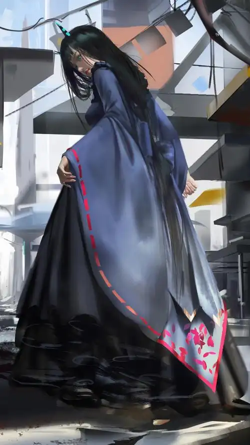 唯美长裙子女子4k手机壁纸动漫竖屏