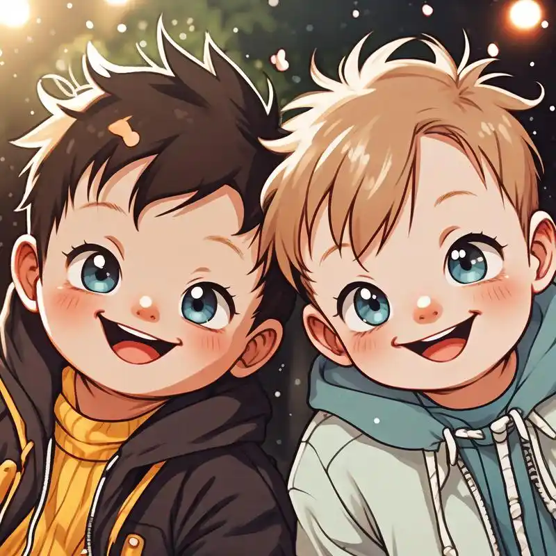 9292两个可爱男宝卡通头像 96来看看这两个超级可爱的男宝宝