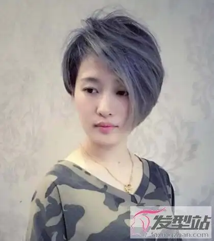 女生短发不对称发型 长短不一有层次回头率高