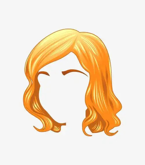 关键词:女生人物头像发型图齐肩卷发卡通简图