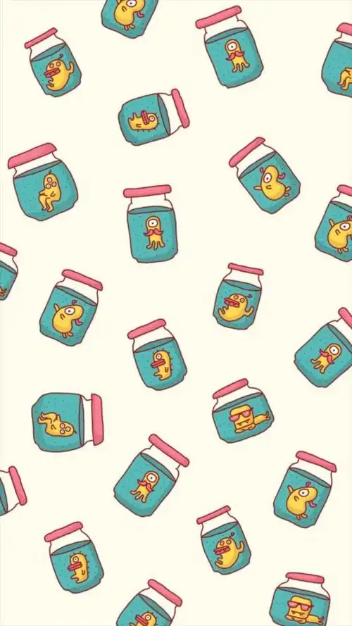 手绘卡通可爱h5背景设计模板素材