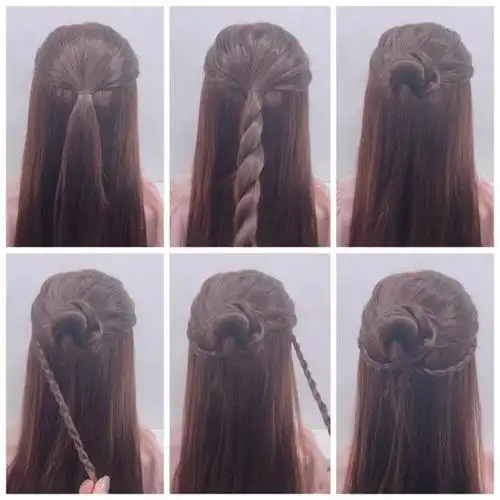 搜罗给长直发女性的10种公主头编发让直发的魅力发挥到极点