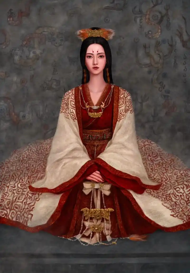 宗庙妲己像 #procreate绘画 #原创作品 #苏妲己  - 抖音