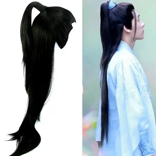 假发长发古装男士整顶发套发髻古风侠客书生整顶假发