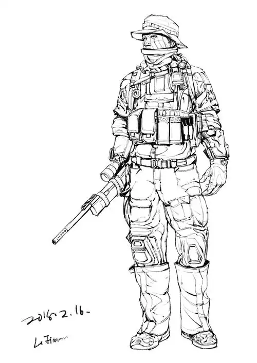 兵人速写