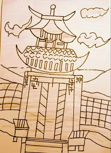 "停课不停学"美术七彩课堂六——线描古建筑