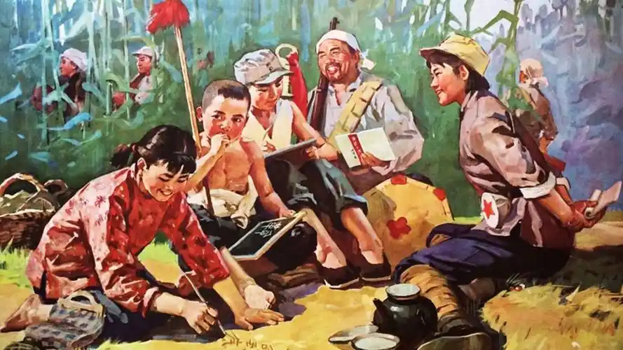 烽火童年,英雄小八路的年画宣传画,生动再现了战火纷飞的难忘岁月