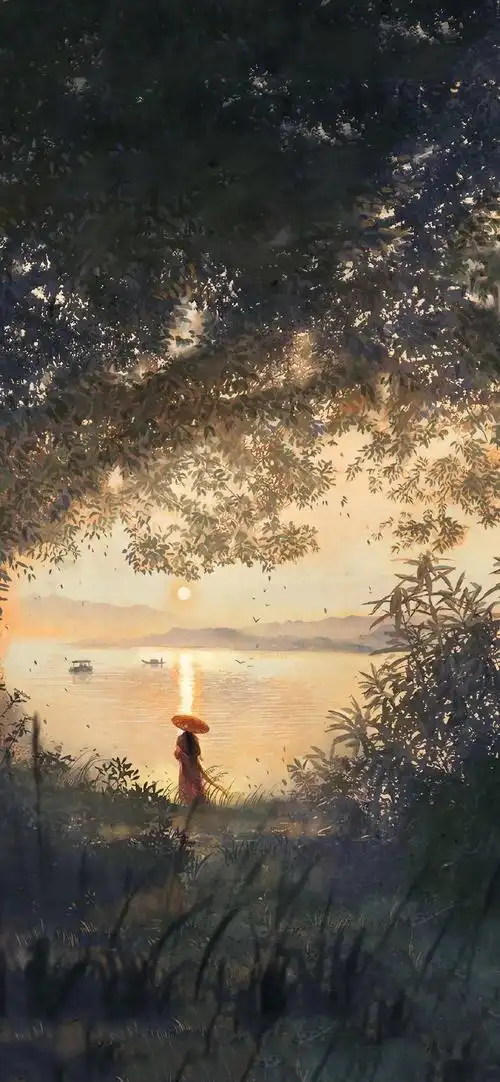 "古风唯美插画手机壁纸"