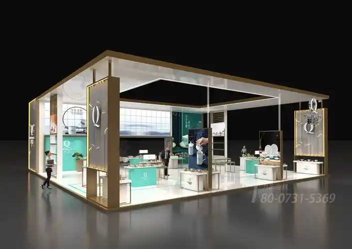 深圳礼品展指定展台搭建商创"瓷"展台搭建设计,效果图赞爆_力美_广东