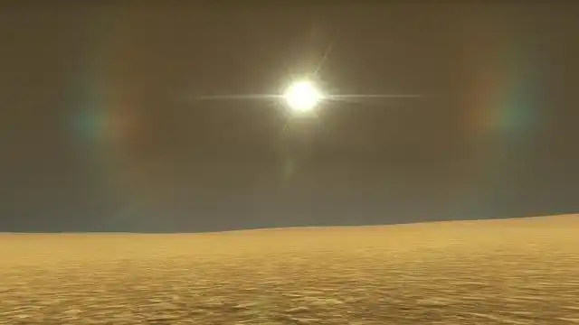 火星的白天,天空看起来比较暗淡