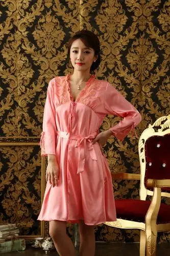 春夏季真丝睡衣女士性感吊带睡裙睡袍丝绸两件套大红色高档结婚