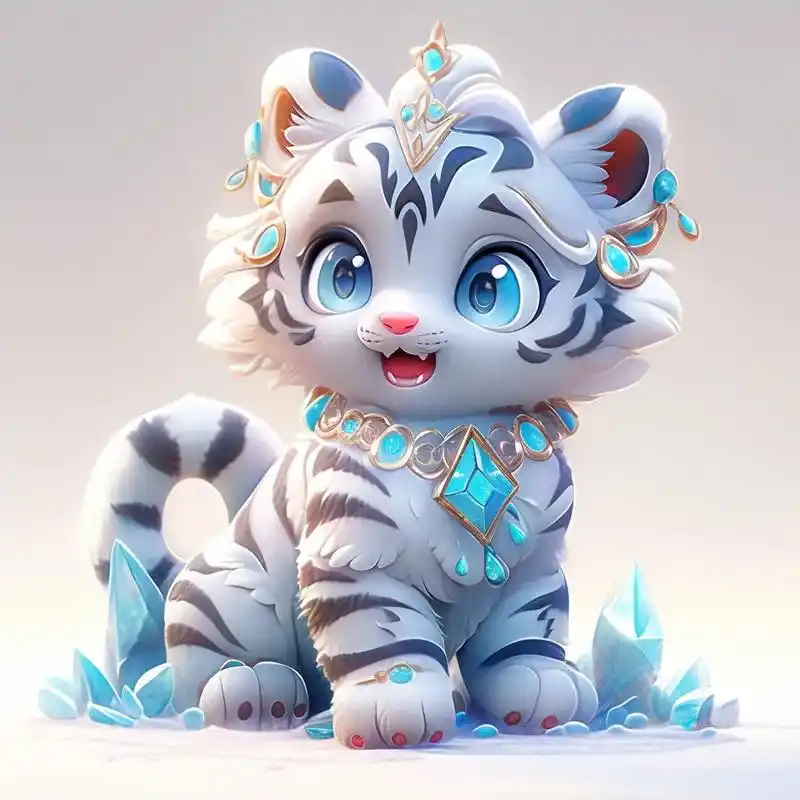 虎宝宝卡通老虎头像可爱形象#阔爱炸了 #q版人物 #呆萌呆萌 - 抖音