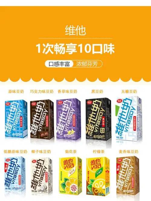 维他低糖原味豆奶250ml*16盒包装方式盒装是否含糖含糖产品标准号详见