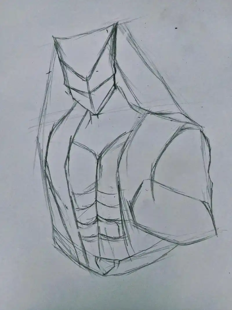 肌肉男素描.#临摹 #迪奥布兰度 #手绘 #跟着抖音学素描  - 抖音