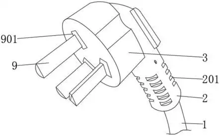 一种家用电器用防折型三角插头的制作方法