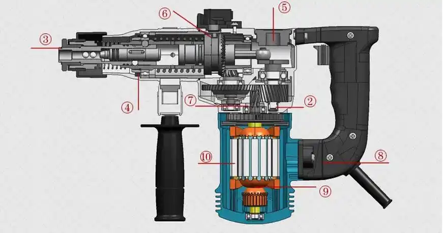 zic-ng03-26 h261-2大功率1050w钻开孔     国强电锤h261-2大功率