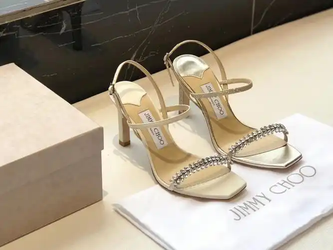 jimmychoo最新款钻扣凉鞋仙女鞋