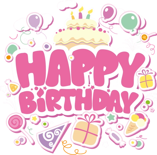 小女生生日快乐素材免抠