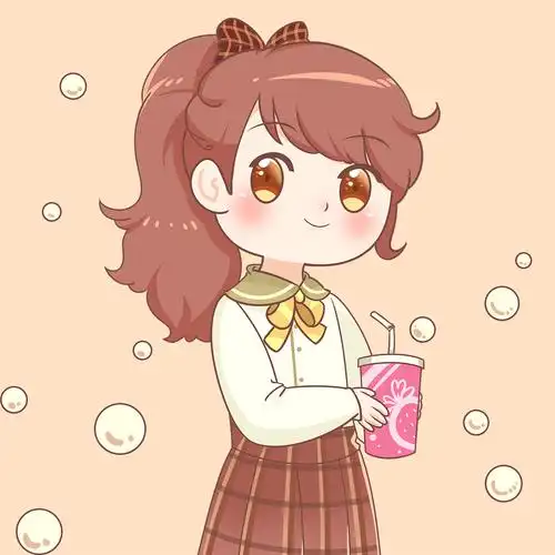 手绘卡通青春元气校园少女头像图片