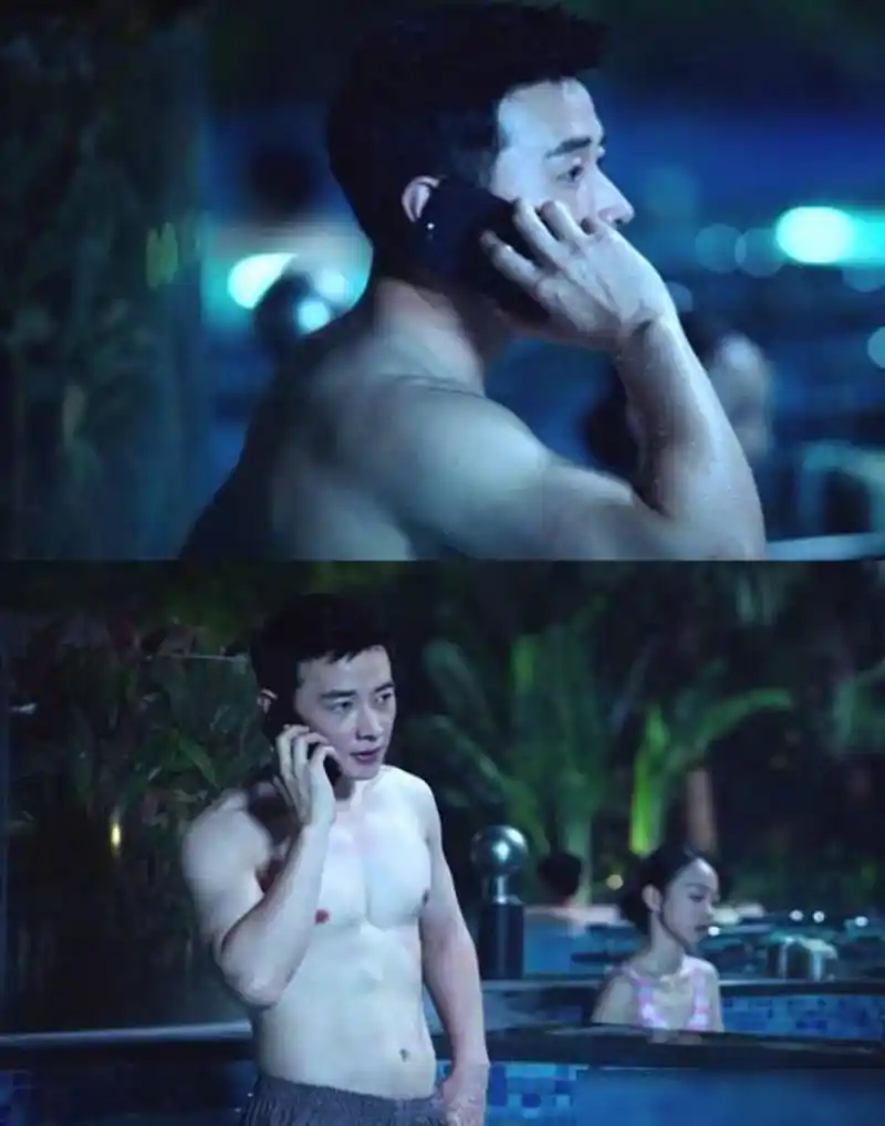 很少露肉的罗晋居然也开始秀出那八块腹肌.