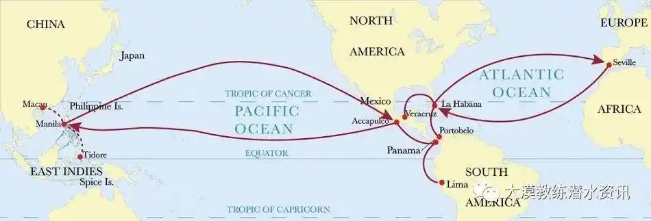 马尼拉帆船航线全程它也是运行时间最长的航线,跨越了整整250年.