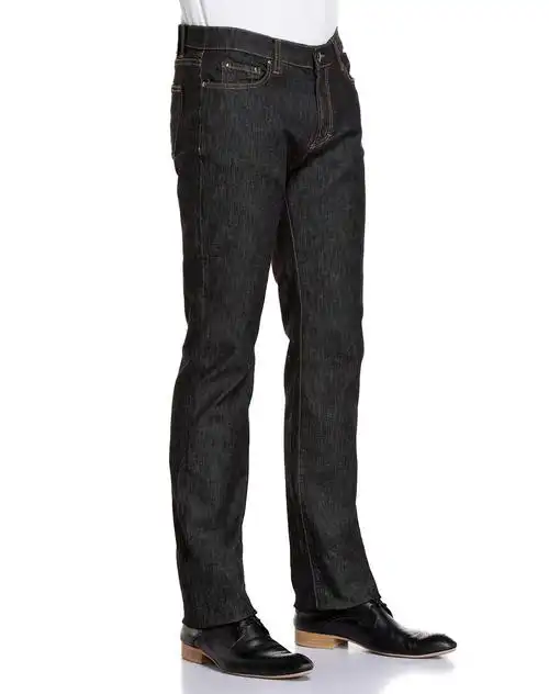 versace collection男装专场 黑色休闲百搭中腰牛仔长裤