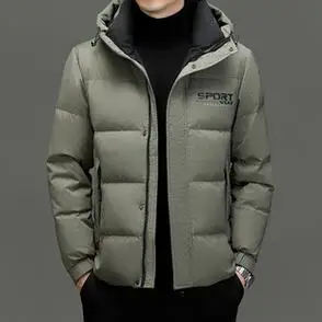 保暖面包服青年高端轻奢男装男士外套羽绒服90白鸭绒休闲时尚冬季