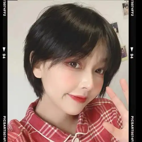 假发女短发酷中性帅气学生军训波波头短直发自然少女日系圆脸修脸