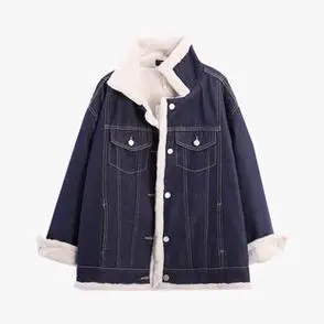牛仔加绒外套女冬季2023新款夹克棉衣潮暴款加厚短款今年流行韩版