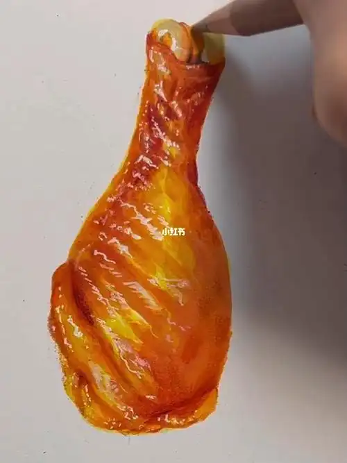 每日一画鸡腿彩铅彩铅画