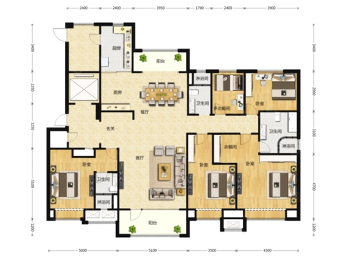 碧桂园大城印象锦园五居室户型图大全-北京碧桂园大城印象锦园五居室