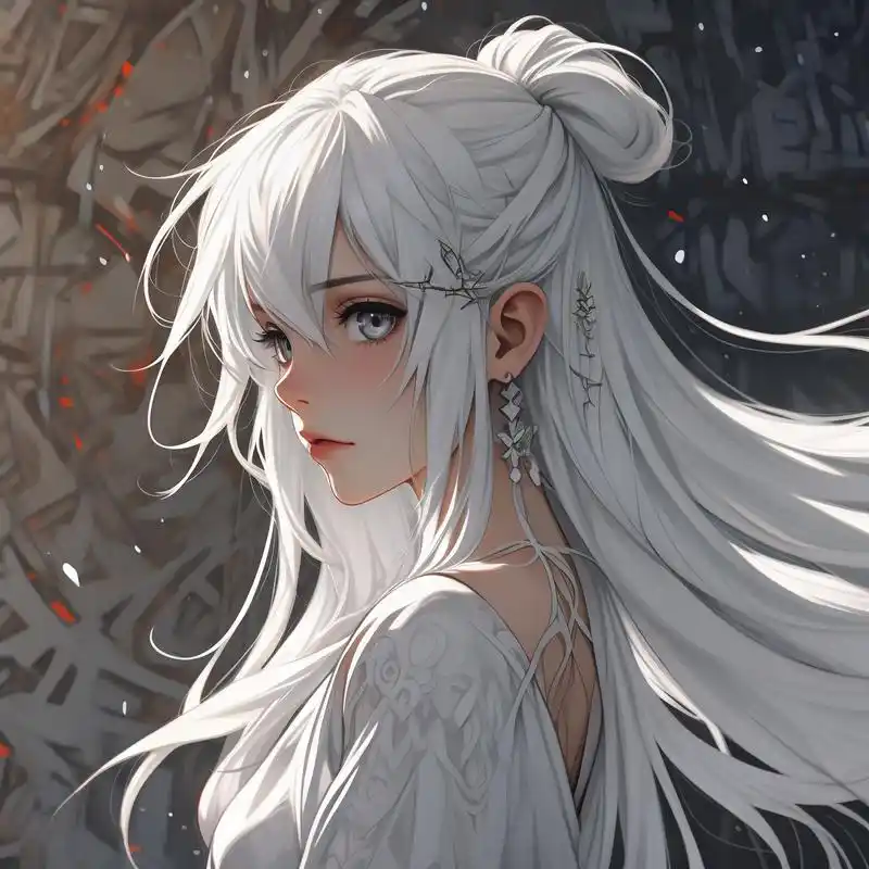 94动漫风白发女生头像精选95