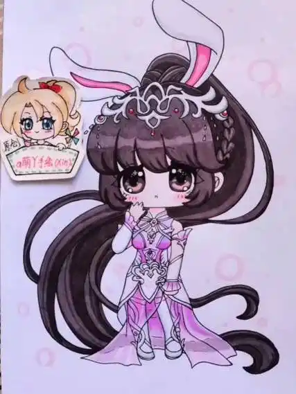 斗罗大陆#斗罗大陆漫画小舞上色原创q版动漫手绘画教程过程简被画