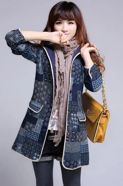 正品杭派女装贝勒川棉麻大衣