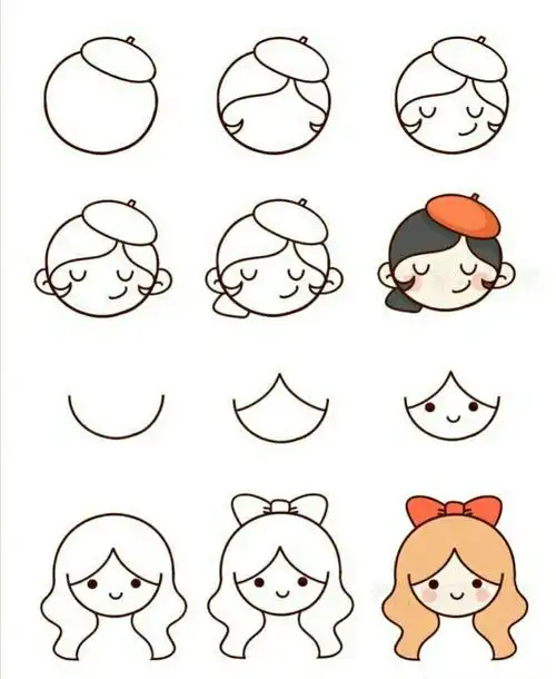 简单的卡通人物怎么画 动漫画画教程人物可爱简单