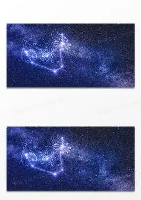 摄影合成唯美星空摩羯座星座系列背景