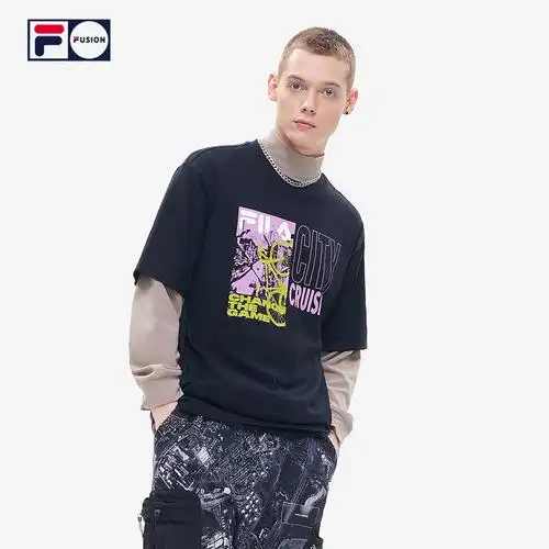 fila fusion斐乐潮牌男子运动套装2022年春季新款街头休闲套装男